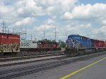 CEFX 1026 leads #199 westbound passing the yard job